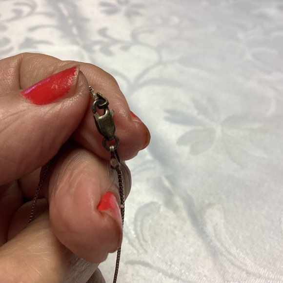 STERLING ONYX HEART LOCKET OPENS FOR PICTURE 🖤 - Picture 10 of 13